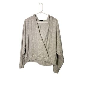 Mittoshop Large Grey Velvet Sweater‎ Hoodie
